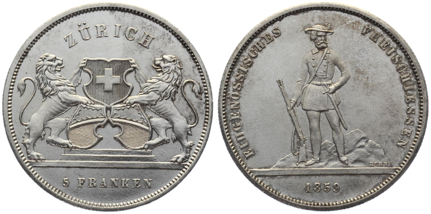 1859 Zürich - 5 Franken